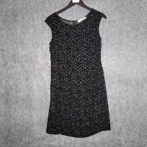 Vintage Charles Nolan Silk Velvet Burnout Dress Black Size 4 Floral Sheer Y2K